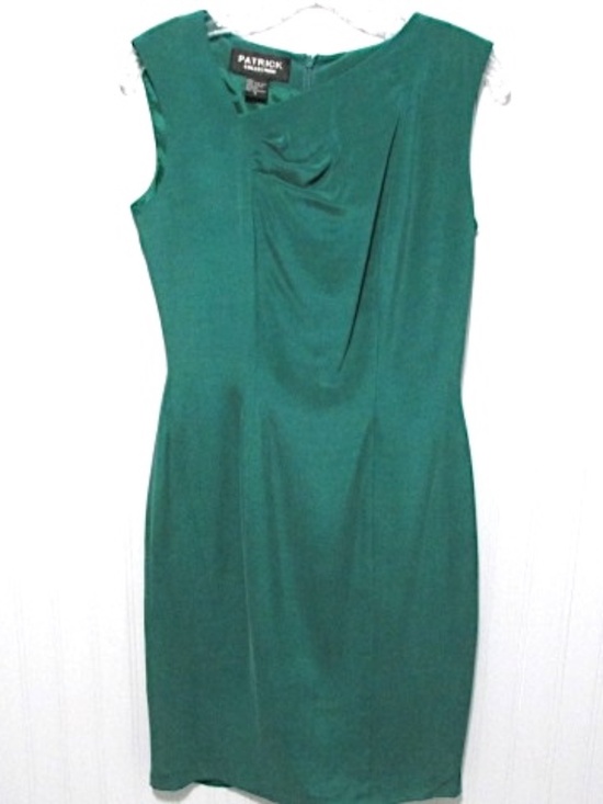 Patrick Collection Dresses & Skirts - Patrick Collection NWOT Y2K Asymmetrical Teal Silk Dress, Size 4